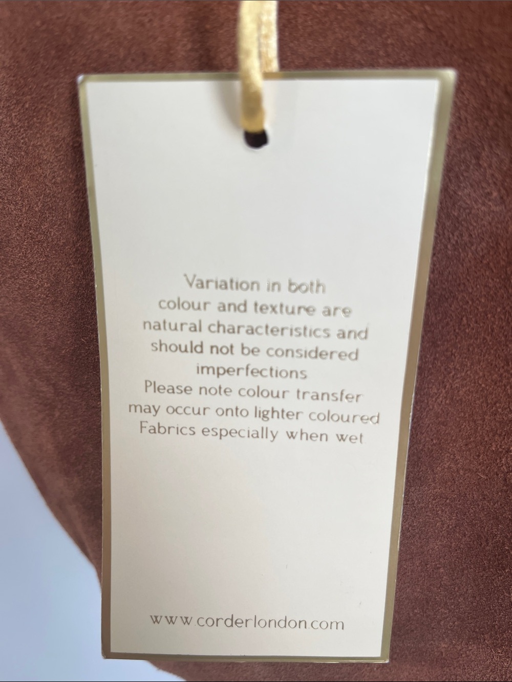 NWT Corder London Brown Suede Gold-Studded Shoulder Bag - Picture 4 of 11